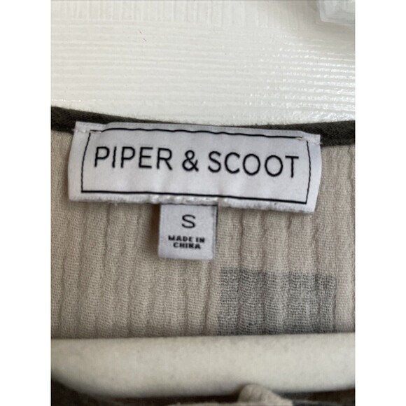 Piper & Scoot Dress Womens Small boho prairie square print smock shirt - Picture 2 of 7